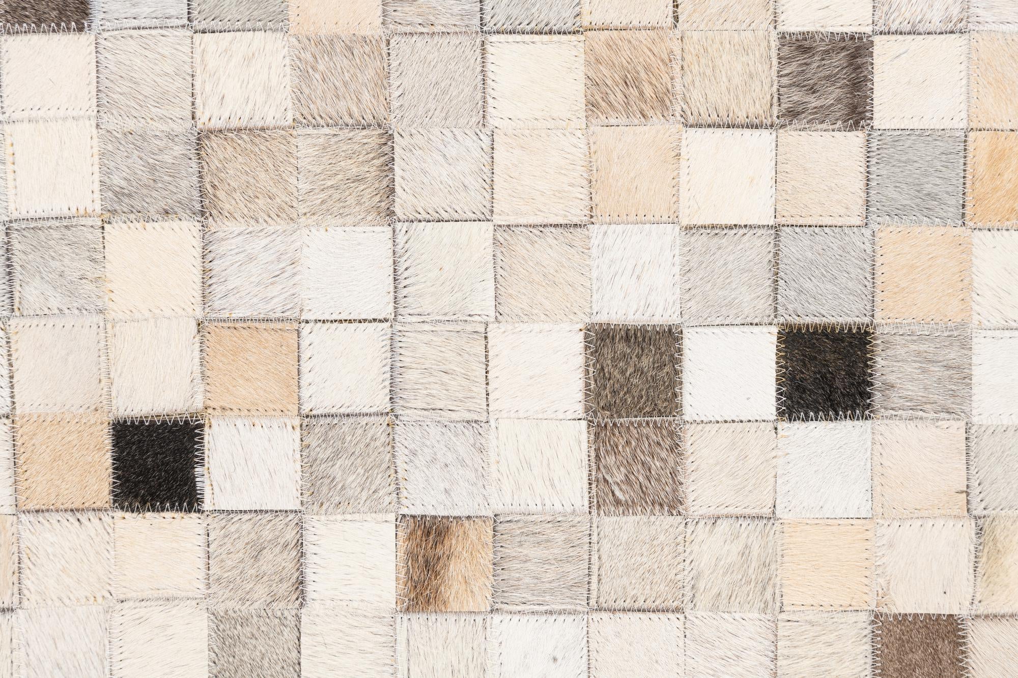 5' 1 x 8' 2 Cowhide Leather Rug