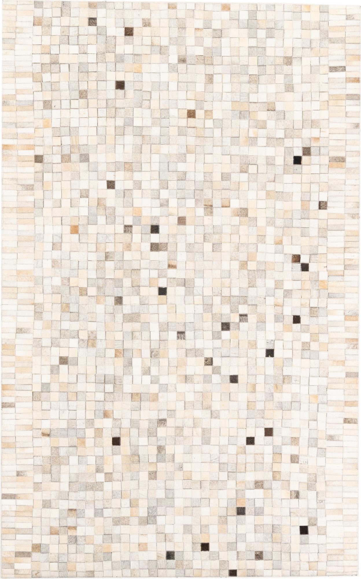 5' 1 x 8' 2 Cowhide Leather Rug
