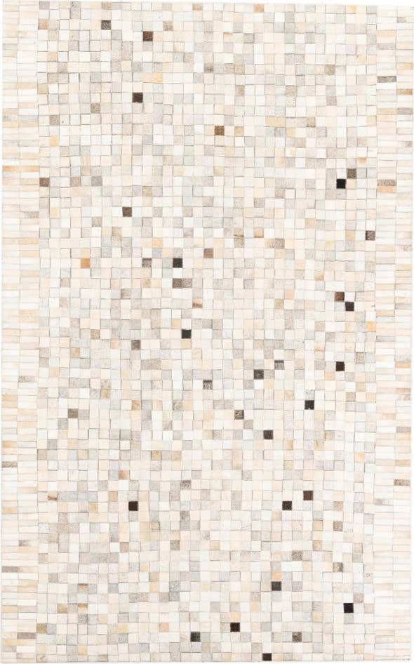 Detail image of 5' 1 x 8' 2 Cowhide Leather Rug