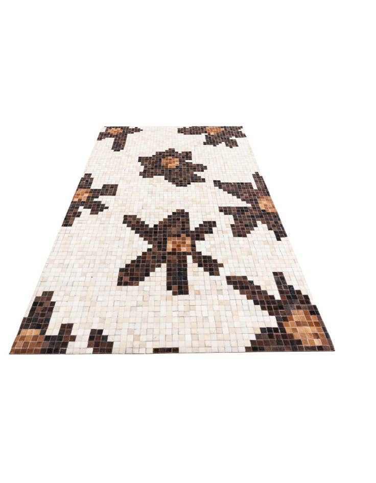 Detail image of 5' 3 x 8' 3 Cowhide Leather Rug