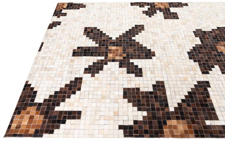 Detail image of 5' 3 x 8' 3 Cowhide Leather Rug