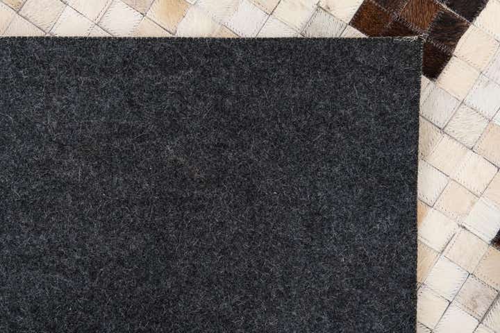 5' 3 x 8' 3 Cowhide Leather Rug
