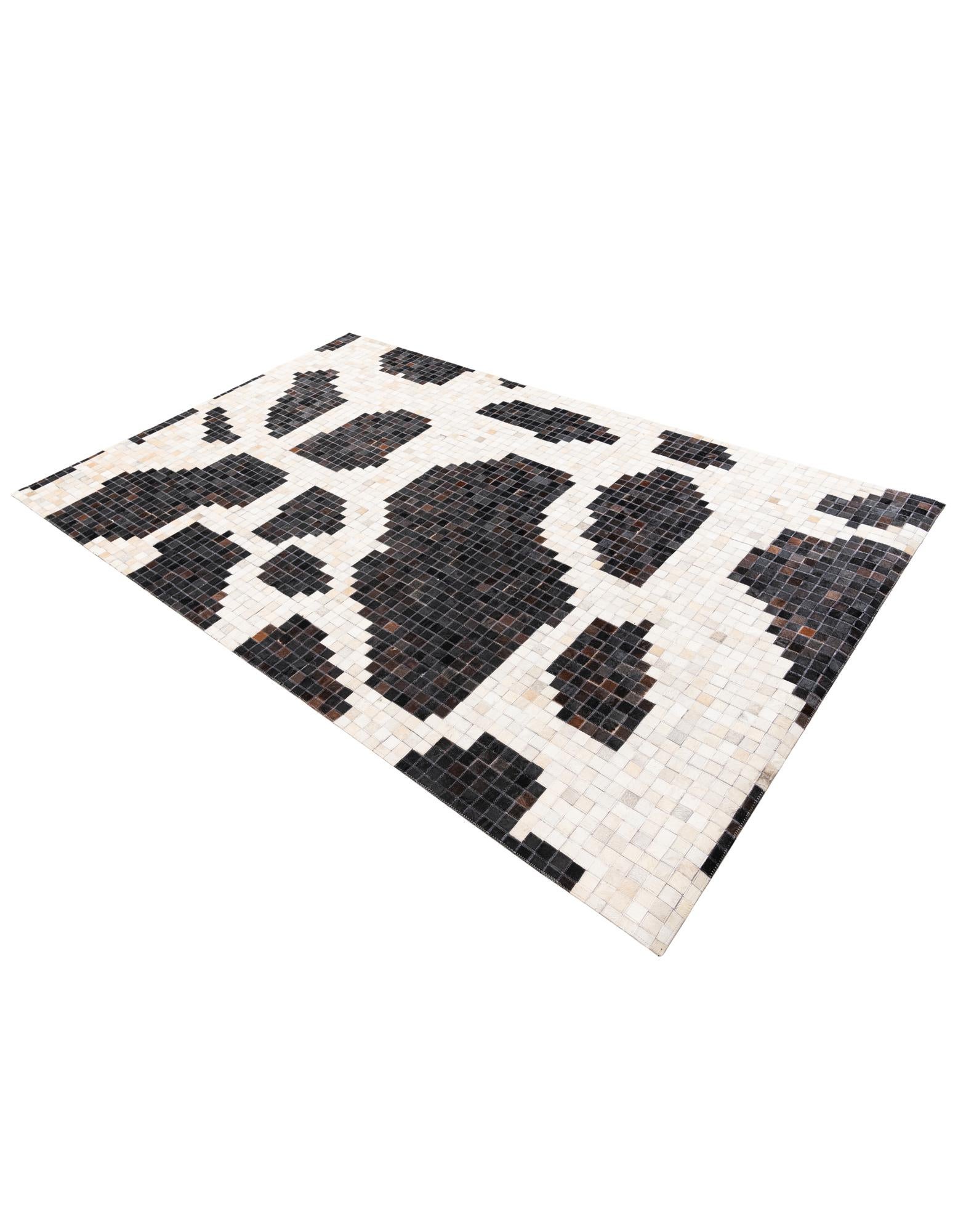 5' 2 x 8' Cowhide Leather Rug