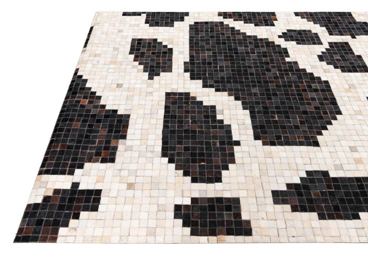 Detail image of 5' 2 x 8' Cowhide Leather Rug