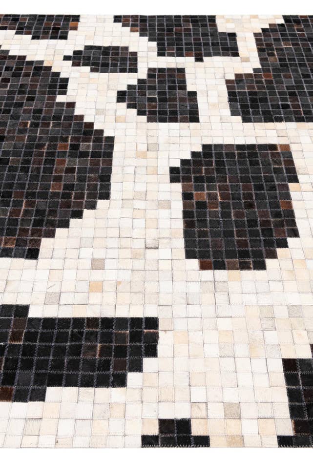 Detail image of 5' 2 x 8' Cowhide Leather Rug