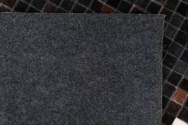 5' 2 x 8' Cowhide Leather Rug