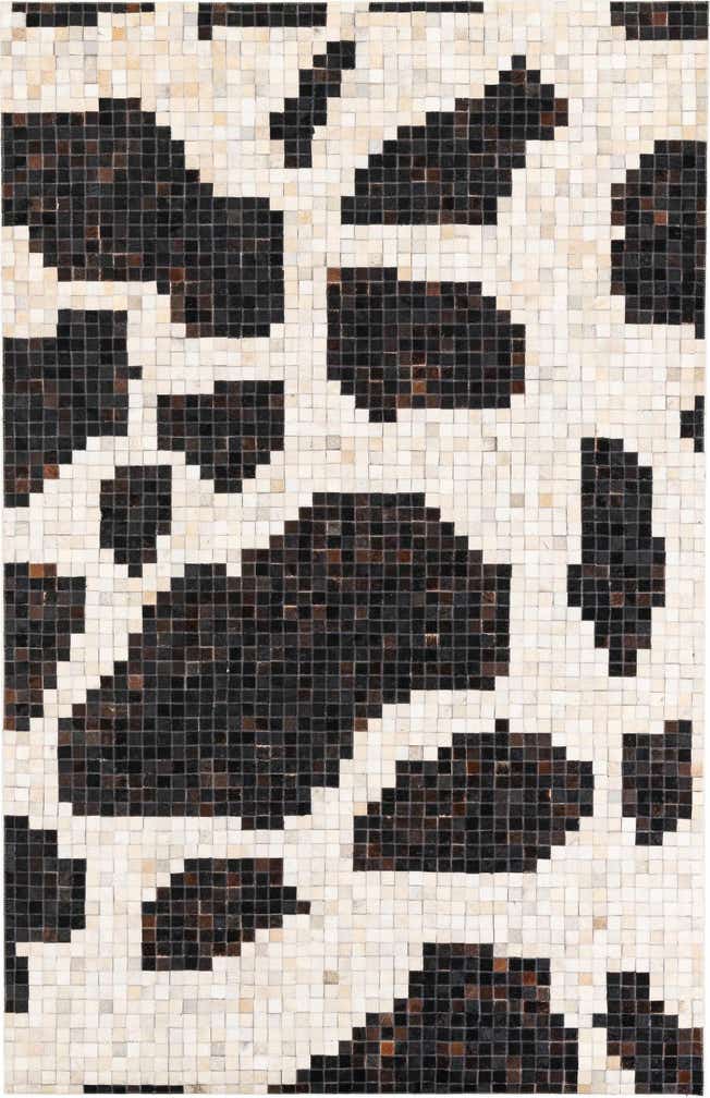 5' 2 x 8' Cowhide Leather Rug