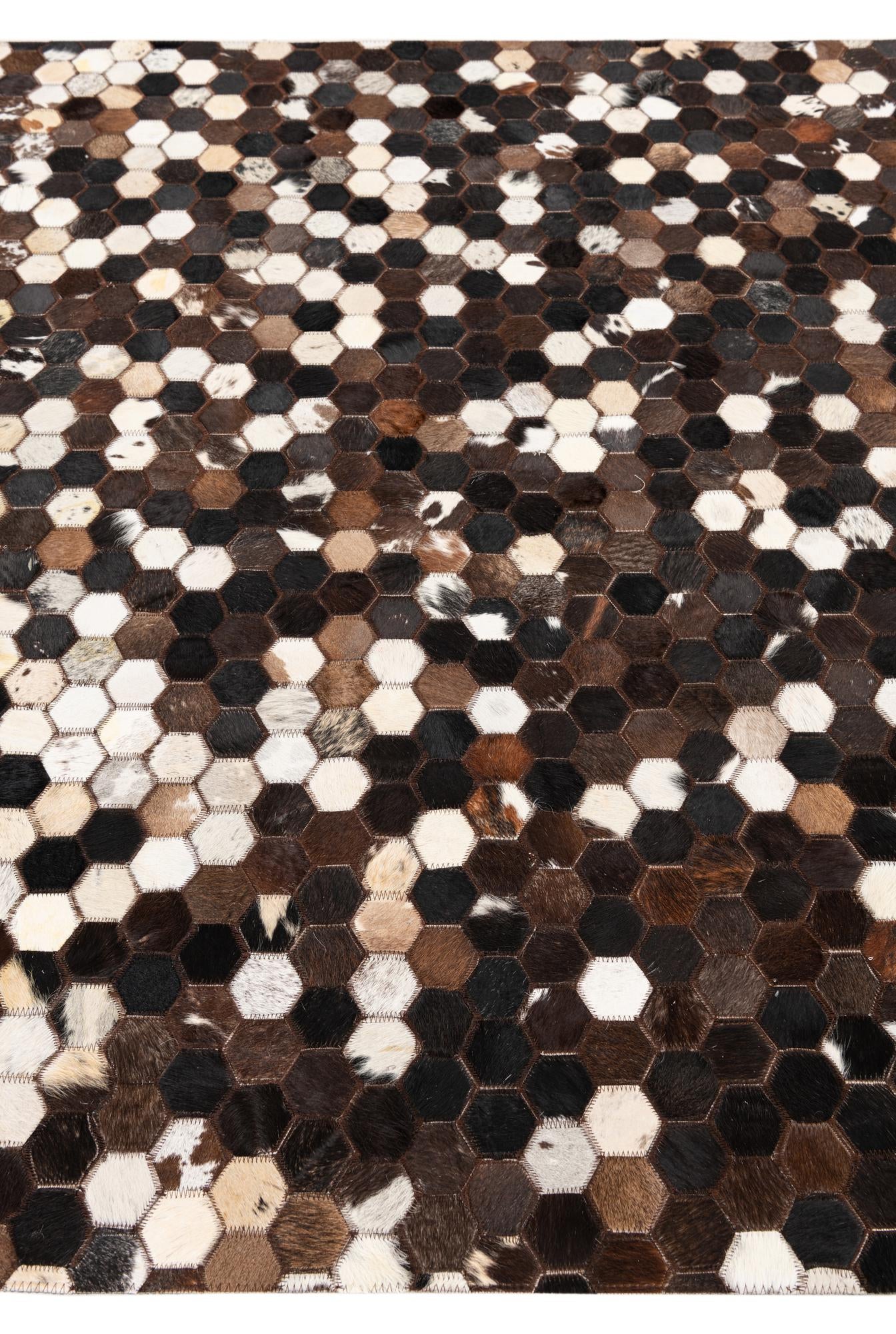 5' x 8' Cowhide Leather Rug
