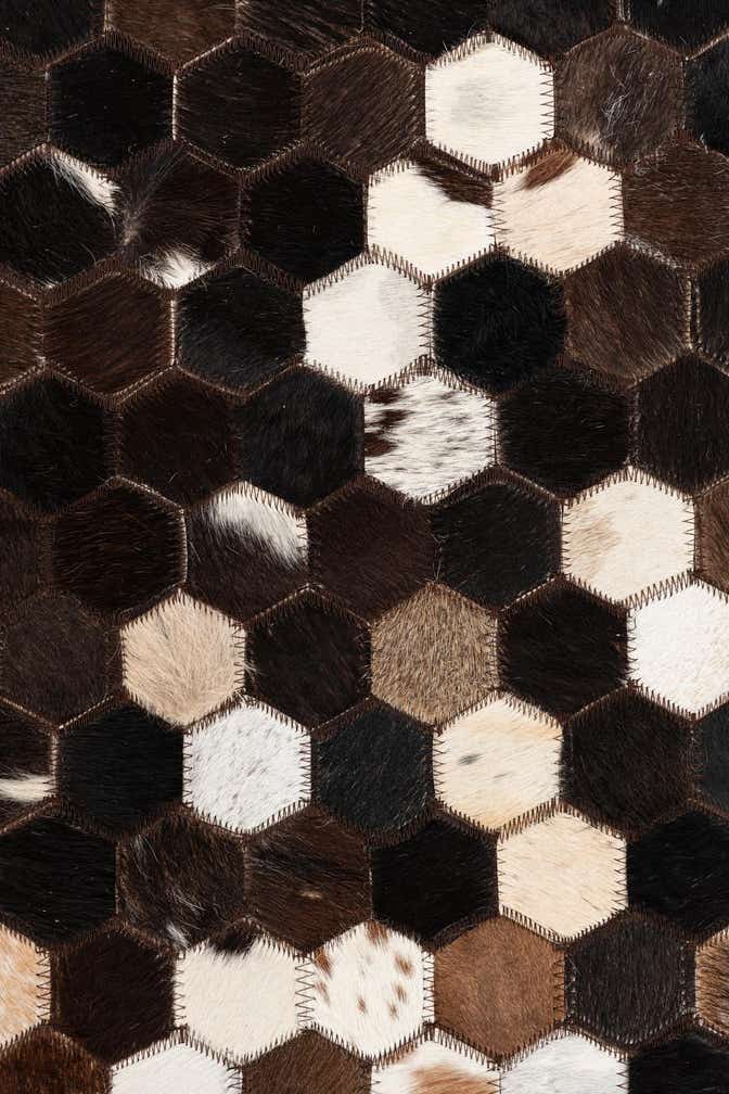 5' x 8' Cowhide Leather Rug
