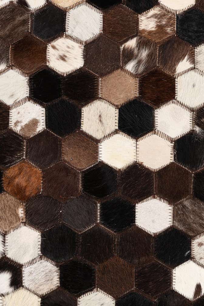 5' x 8' Cowhide Leather Rug