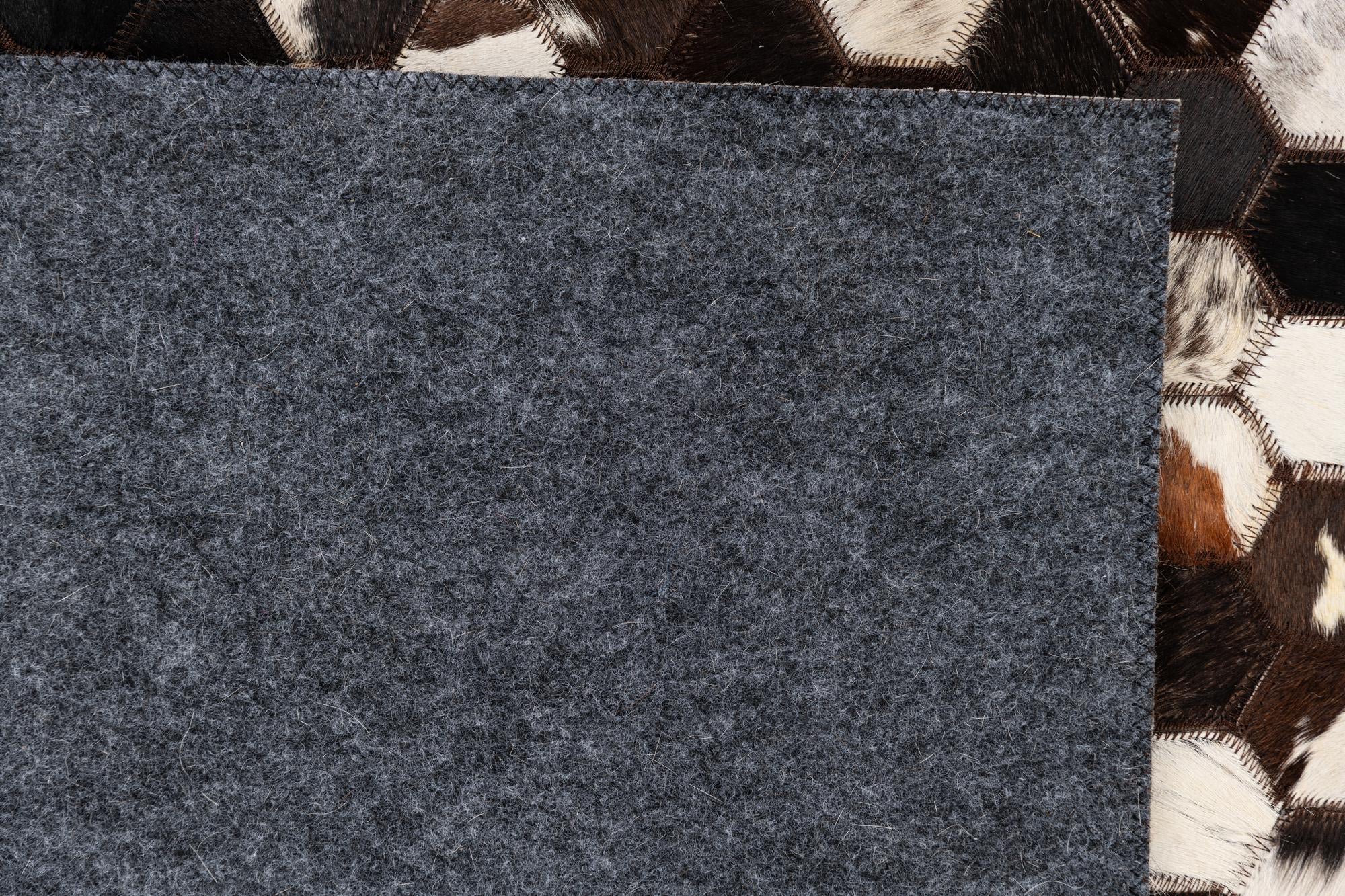 5' x 8' Cowhide Leather Rug