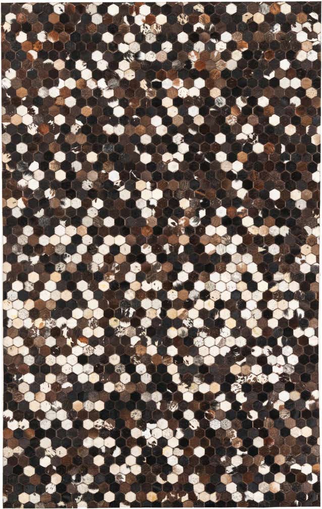 5' x 8' Cowhide Leather Rug