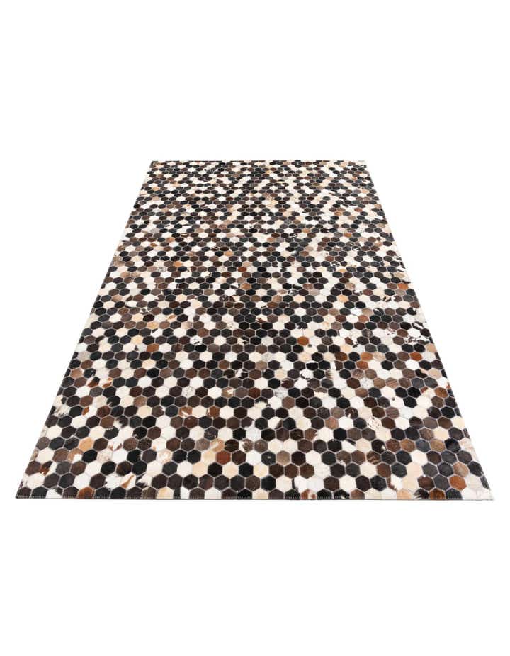 5' x 7' 10 Cowhide Leather Rug