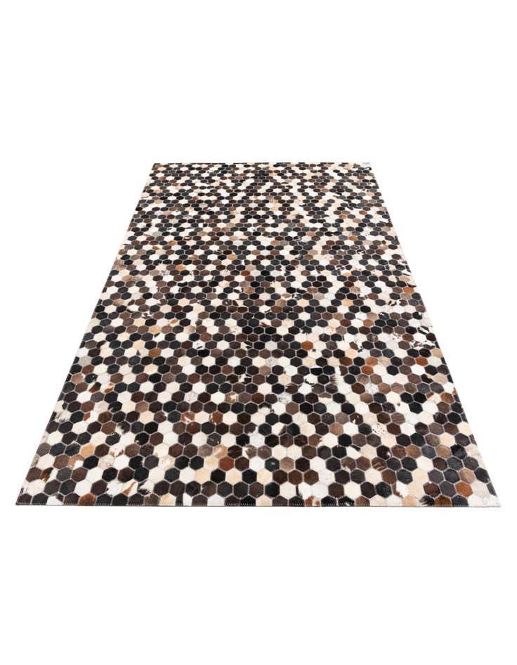 Detail image of 5' x 7' 10 Cowhide Leather Rug