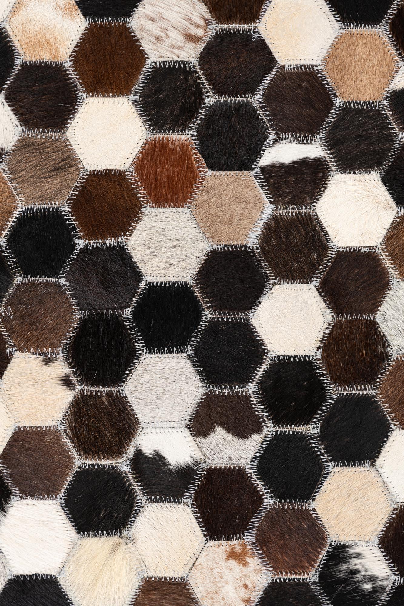 5' x 7' 10 Cowhide Leather Rug