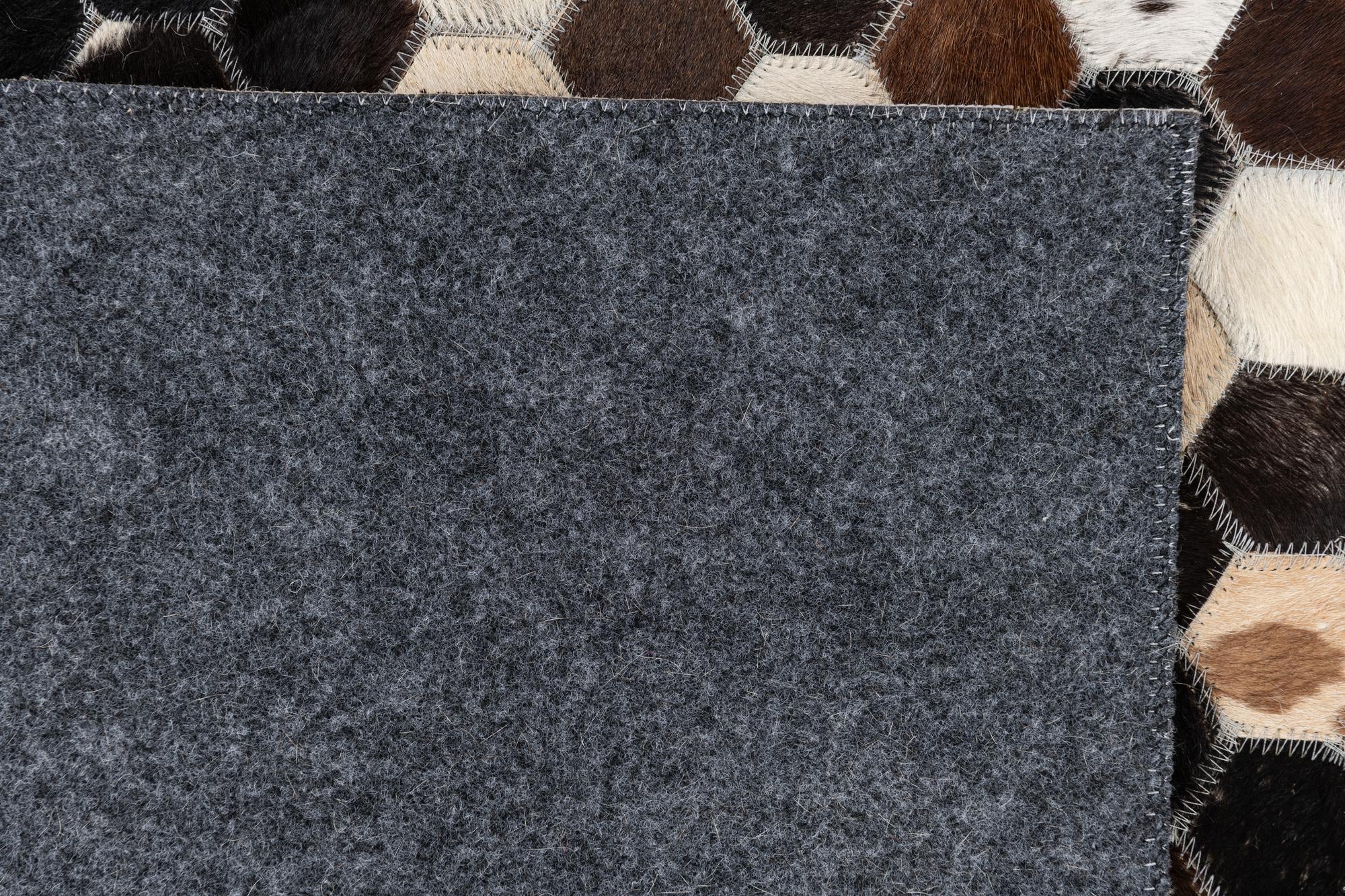 5' x 7' 10 Cowhide Leather Rug