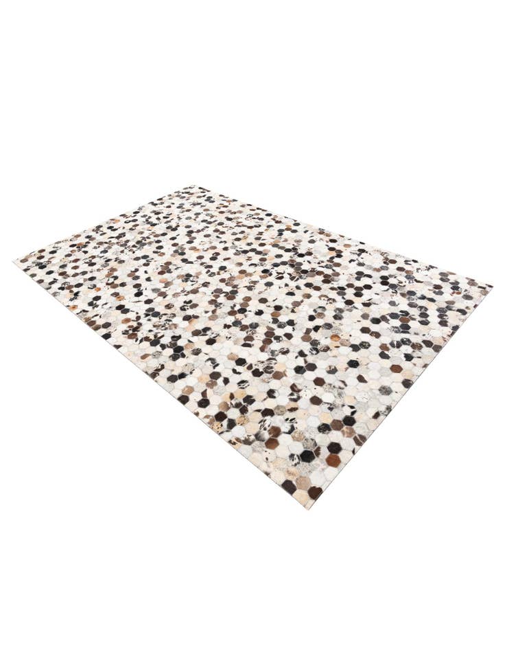 Detail image of 5' 1 x 8' Cowhide Leather Rug