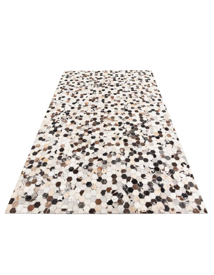 Detail image of 5' 1 x 8' Cowhide Leather Rug