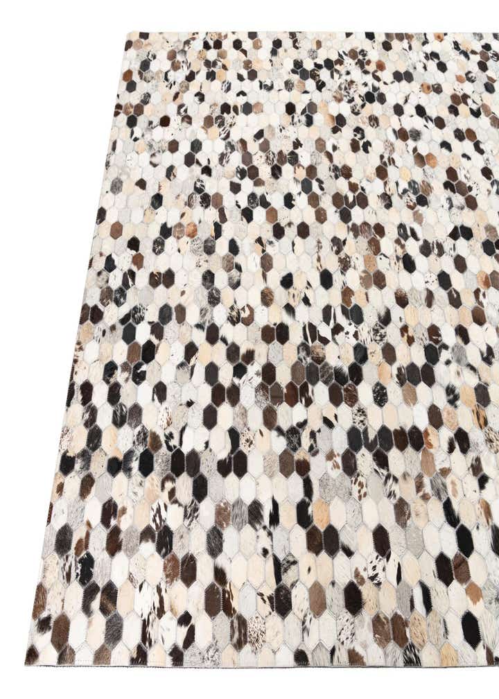 5' 1 x 8' Cowhide Leather Rug