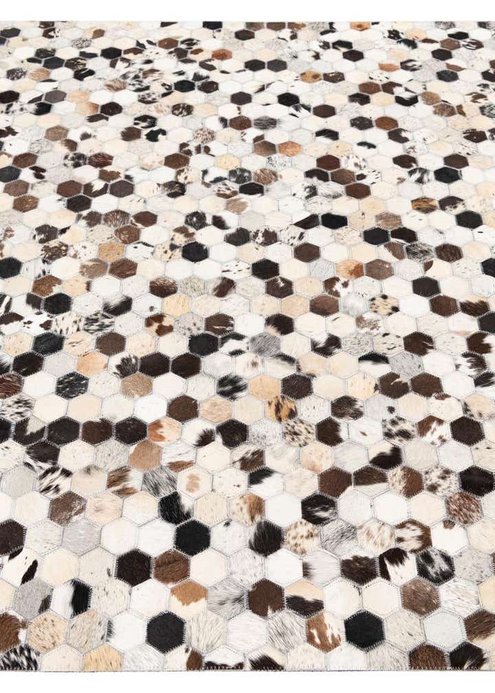 5' 1 x 8' Cowhide Leather Rug
