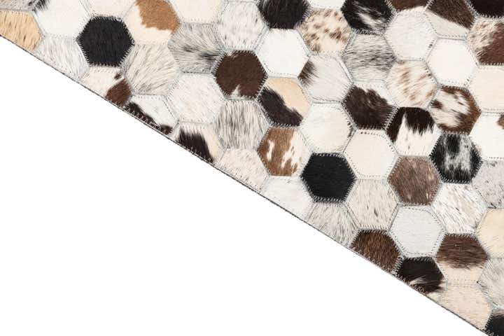 5' 1 x 8' Cowhide Leather Rug
