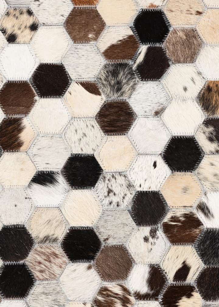 5' 1 x 8' Cowhide Leather Rug