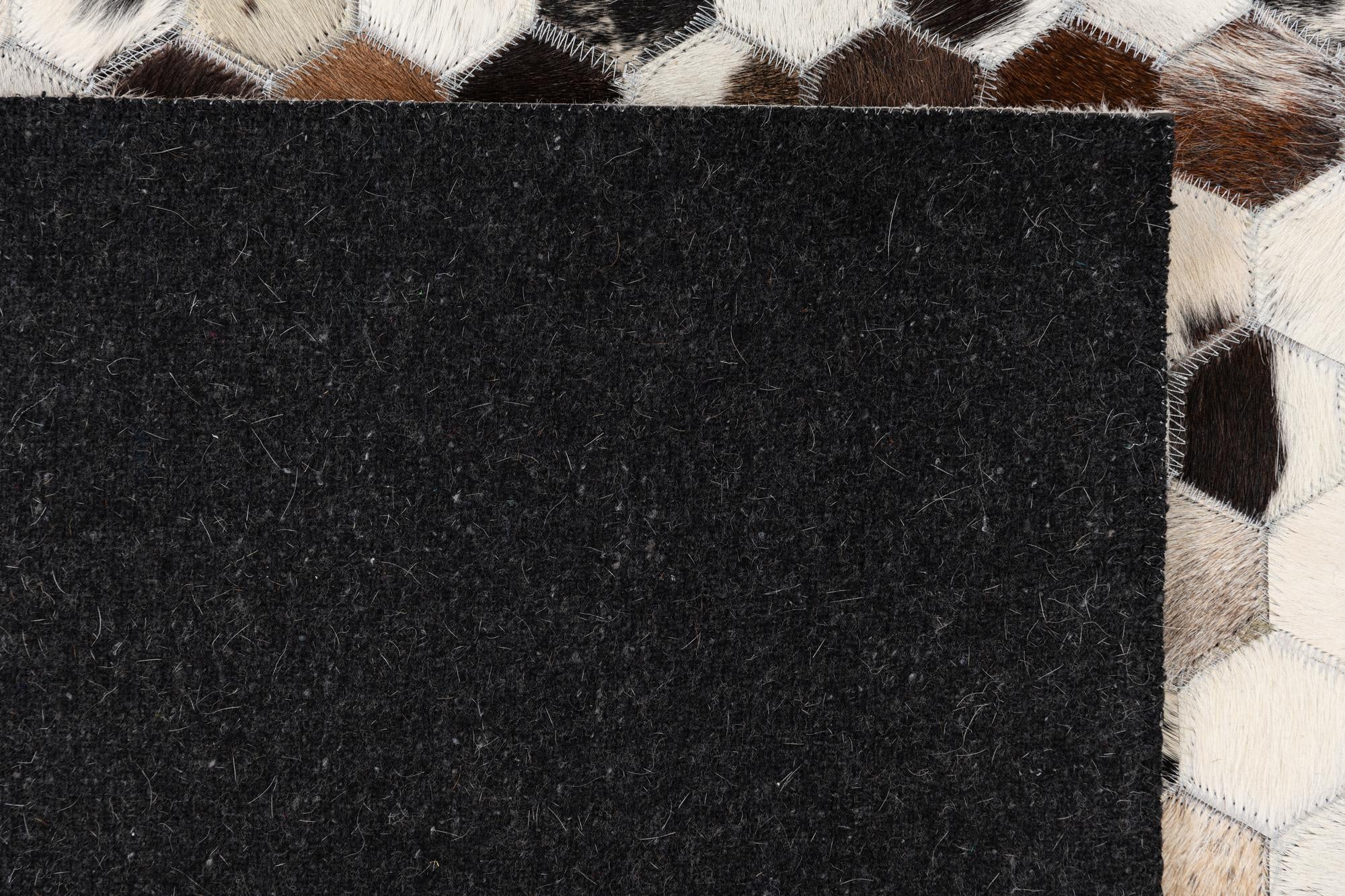 5' 1 x 8' Cowhide Leather Rug