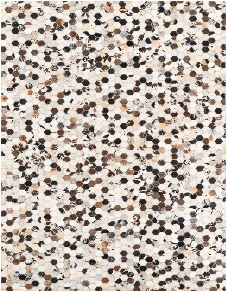 Detail image of 5' 1 x 8' Cowhide Leather Rug