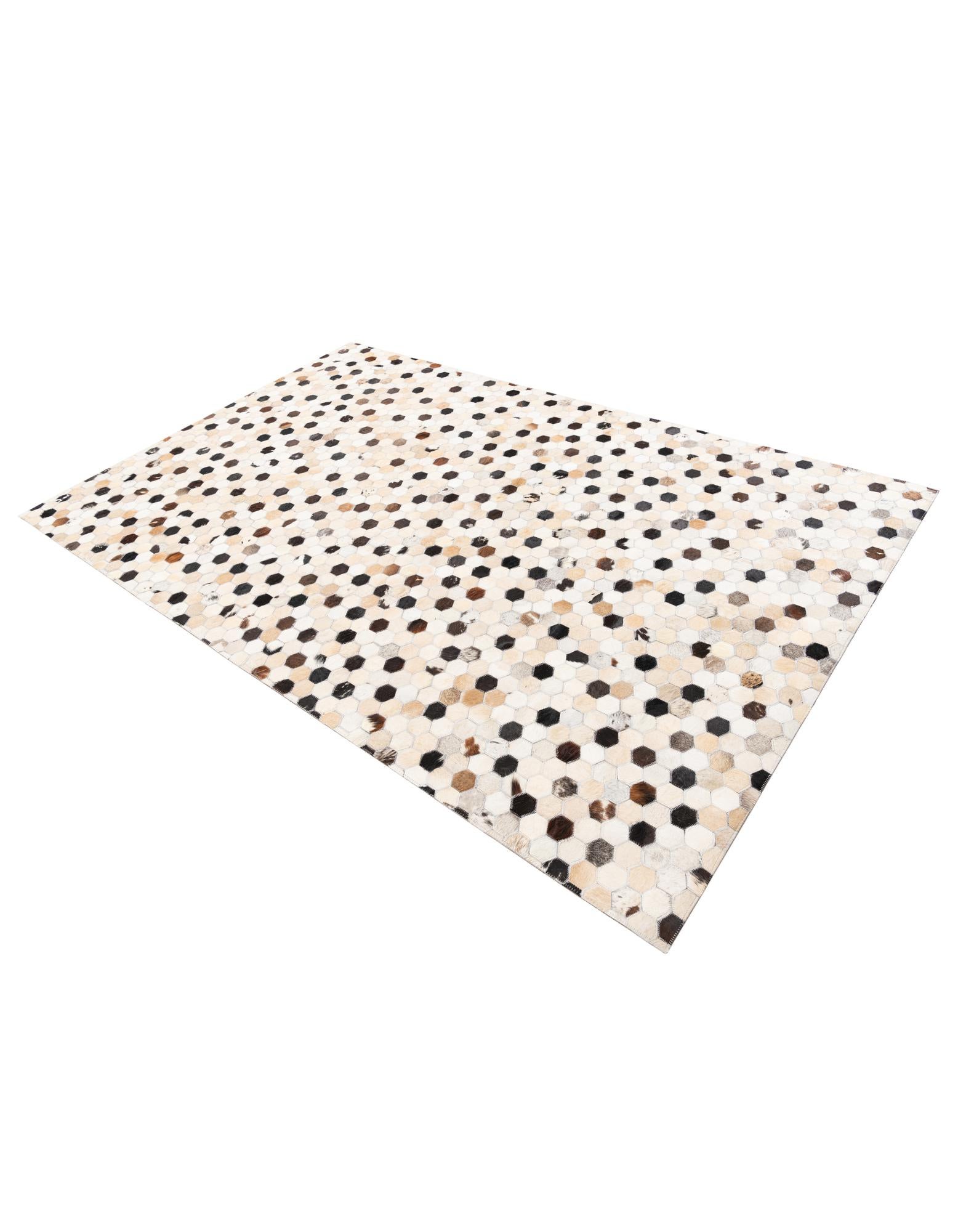 5' 1 x 8' Cowhide Leather Rug