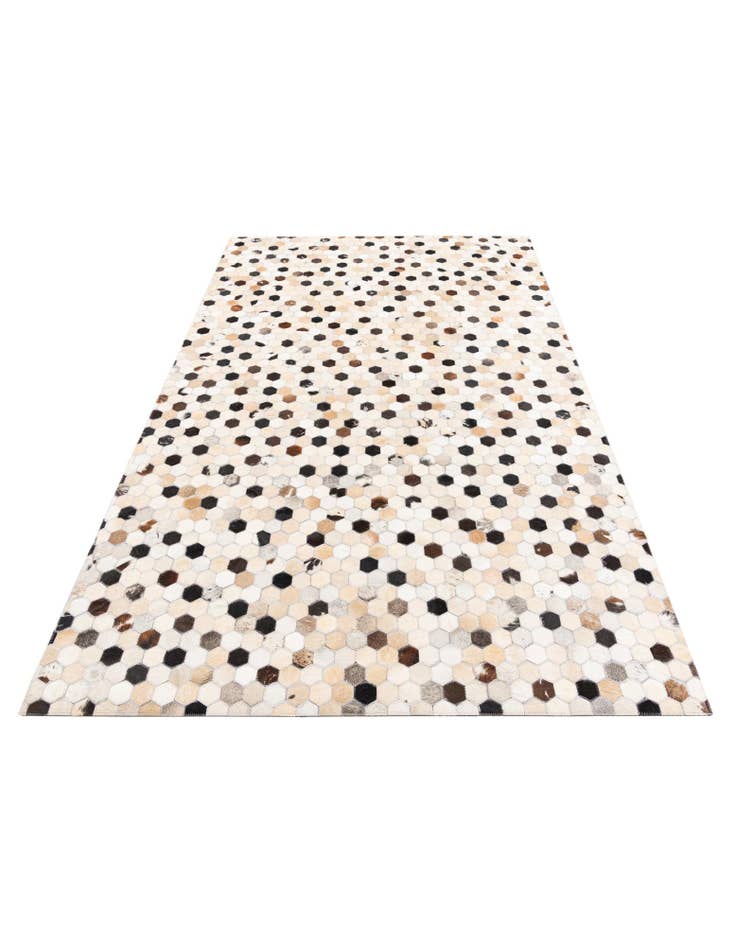 Detail image of 5' 1 x 8' Cowhide Leather Rug