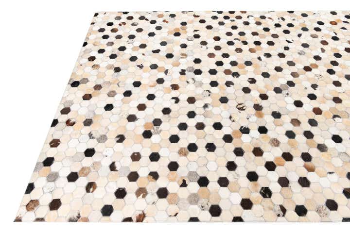 5' 1 x 8' Cowhide Leather Rug