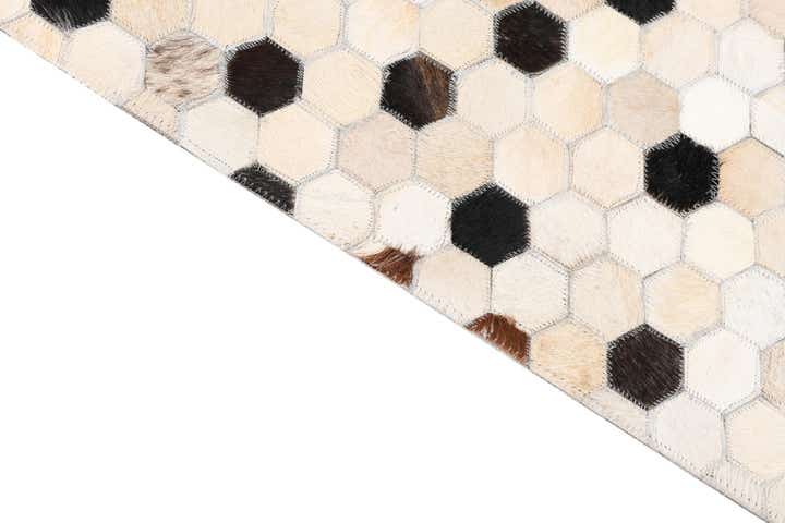 5' 1 x 8' Cowhide Leather Rug