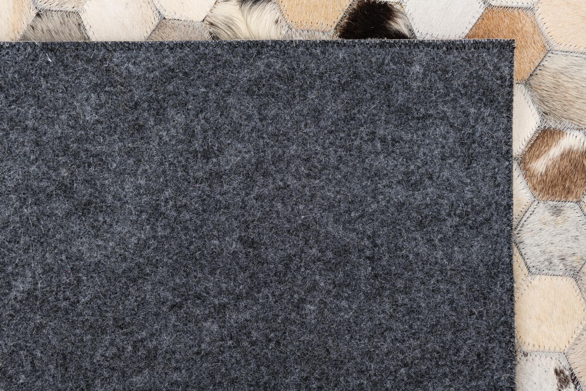 5' 1 x 8' Cowhide Leather Rug