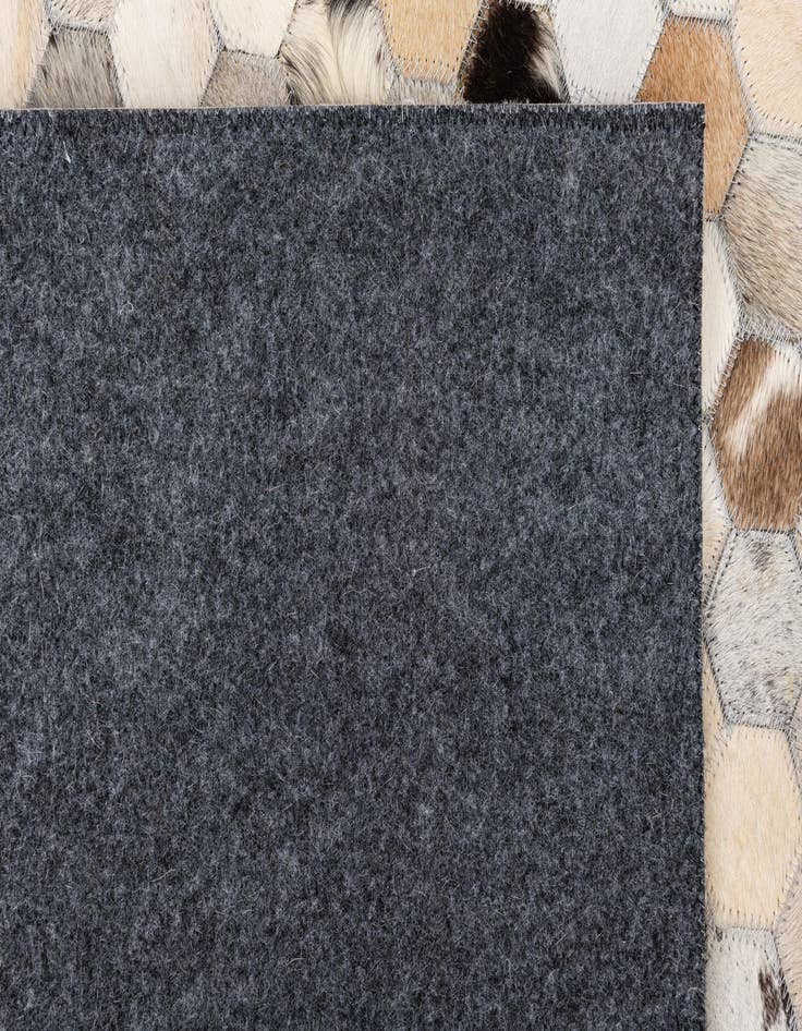 Detail image of 5' 1 x 8' Cowhide Leather Rug