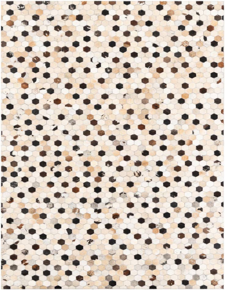 Detail image of 5' 1 x 8' Cowhide Leather Rug