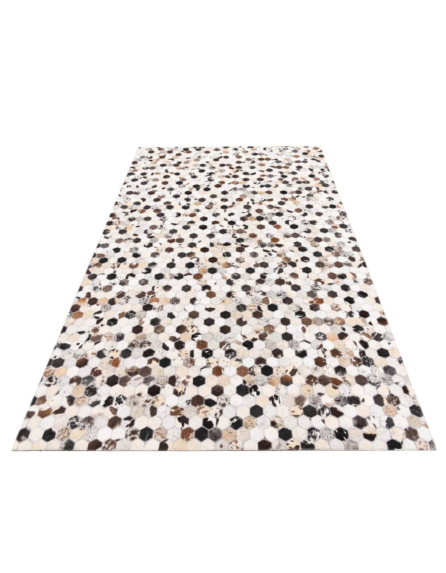 5' x 8' Cowhide Leather Rug