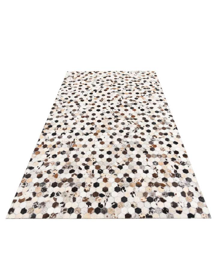 5' x 8' Cowhide Leather Rug