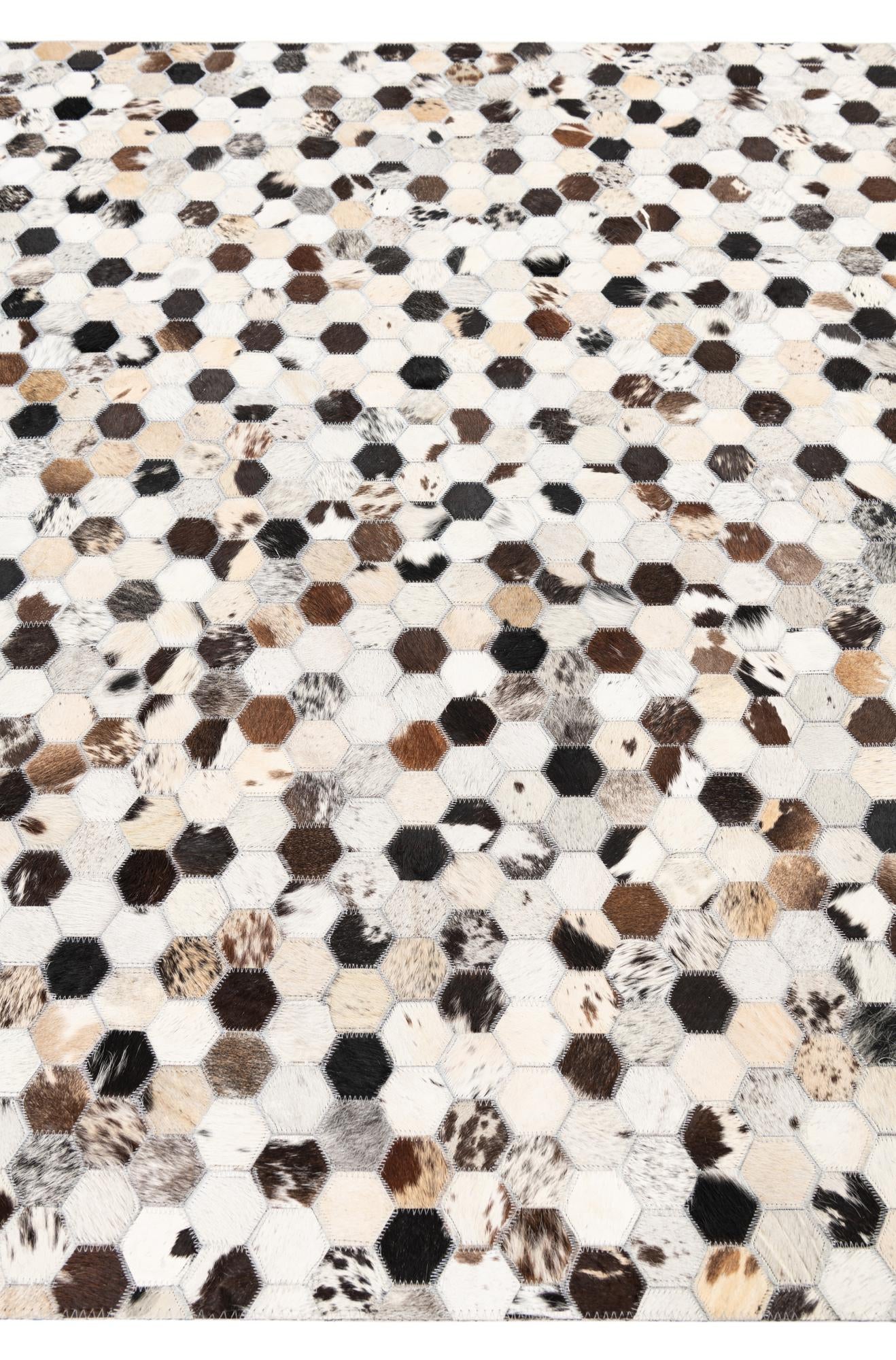 5' x 8' Cowhide Leather Rug