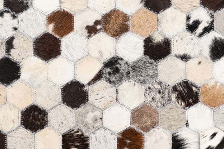 5' x 8' Cowhide Leather Rug