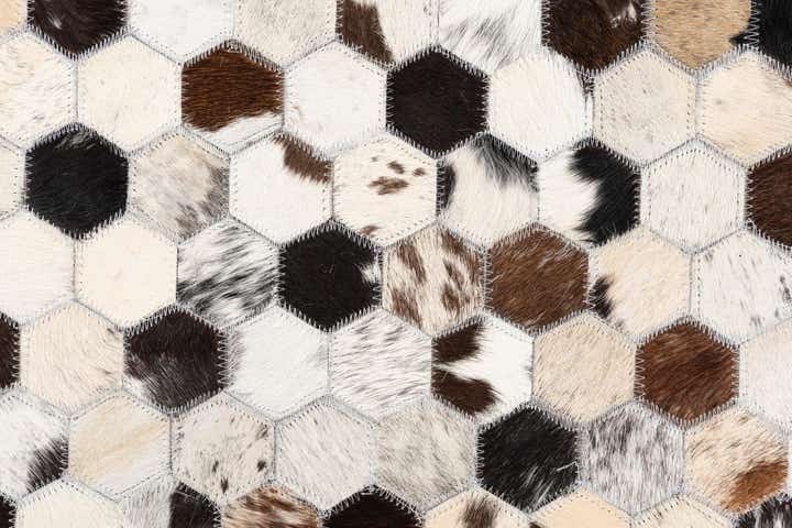 5' x 8' Cowhide Leather Rug
