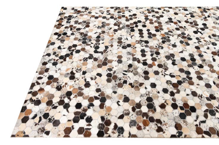 Detail image of 5' 1 x 8' 1 Cowhide Leather Rug