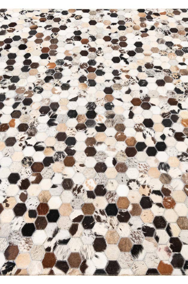 Detail image of 5' 1 x 8' 1 Cowhide Leather Rug