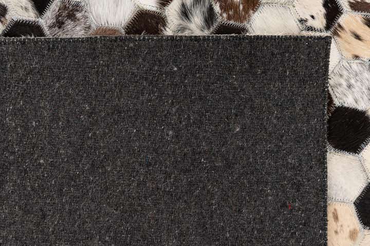 5' 1 x 8' 1 Cowhide Leather Rug