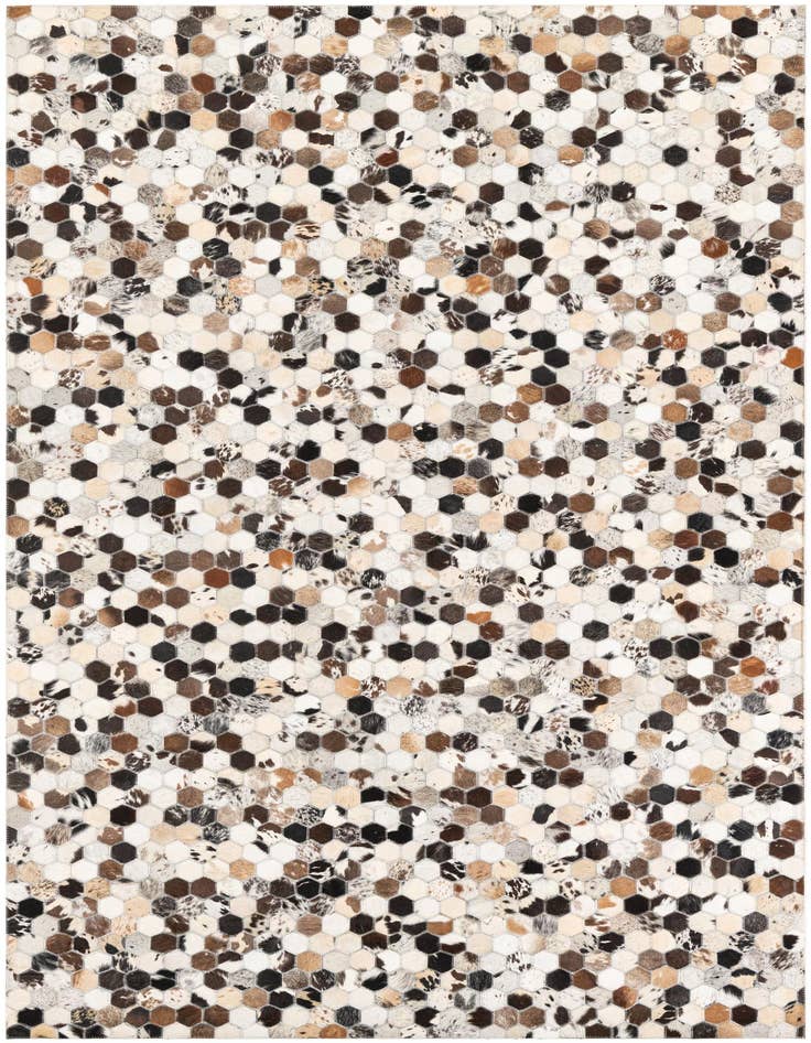 Detail image of 5' 1 x 8' 1 Cowhide Leather Rug