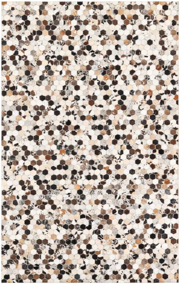 Detail image of 5' 1 x 8' 1 Cowhide Leather Rug