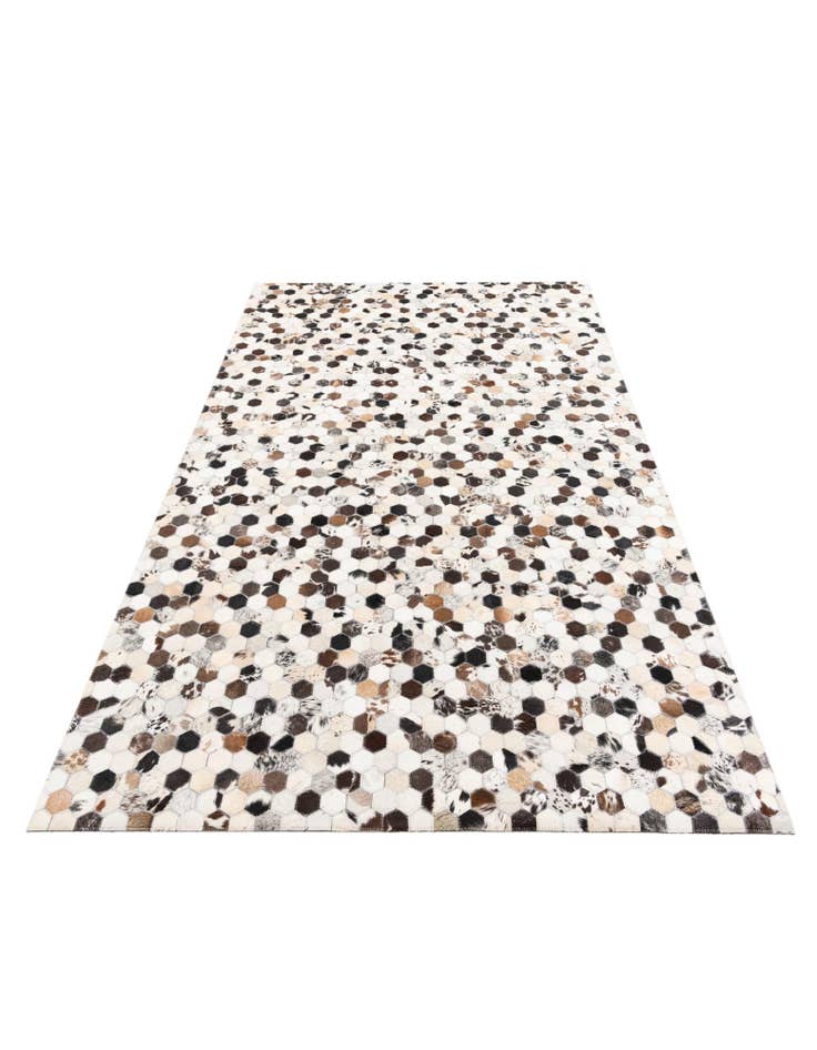 Detail image of 5' 1 x 8' 2 Cowhide Leather Rug