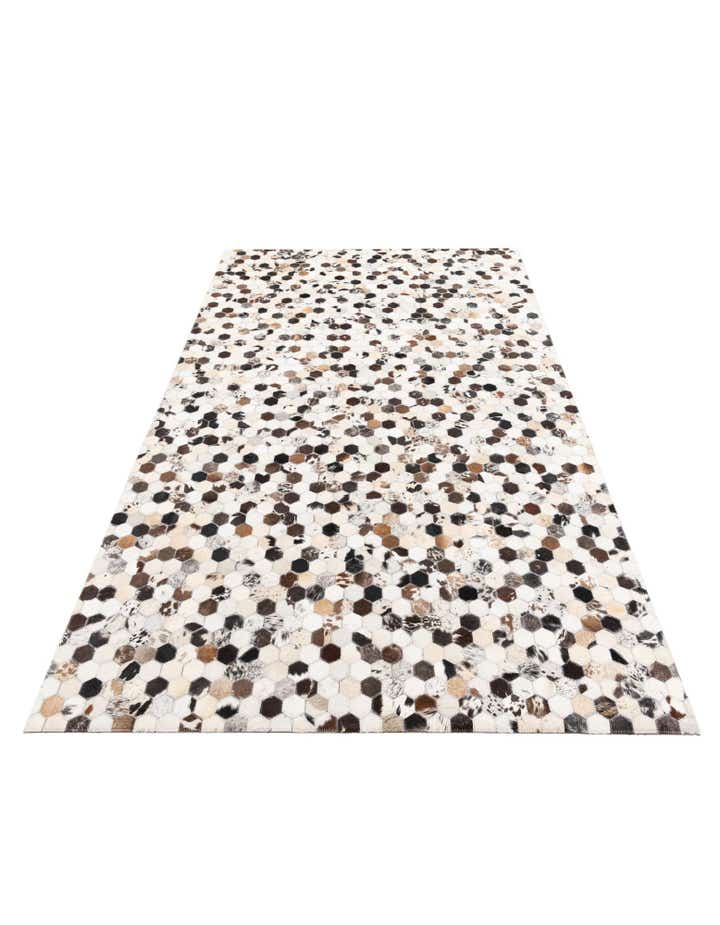 5' 1 x 8' 2 Cowhide Leather Rug