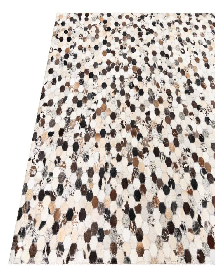 Detail image of 5' 1 x 8' 2 Cowhide Leather Rug