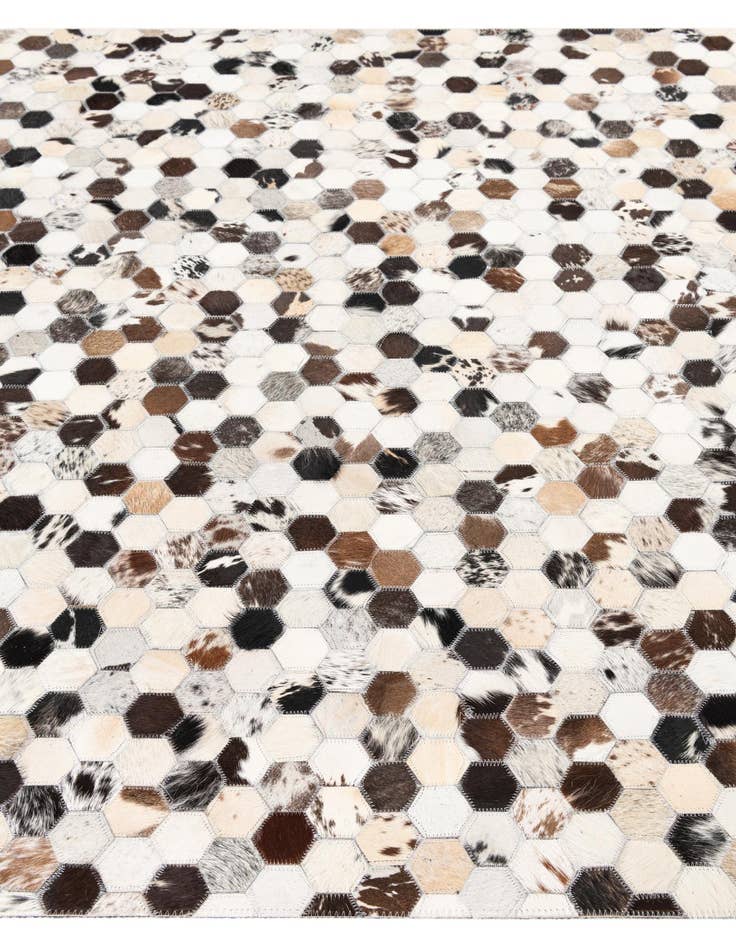 Detail image of 5' 1 x 8' 2 Cowhide Leather Rug