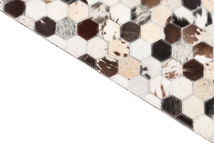 Detail image of 5' 1 x 8' 2 Cowhide Leather Rug
